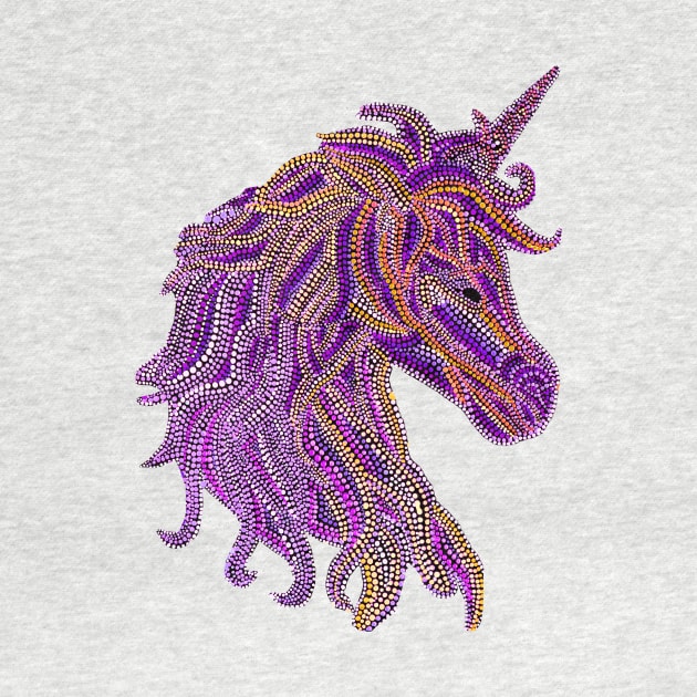 Mythical Unicorn - Purple & Orange by Amy Diener